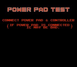 Nintendo World Class Service - Power Pad Test Cartridge (USA) (Test Program)