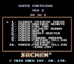 Super Cartridge Ver 2 - 10 in 1 (Asia) (Ja) (Unl)