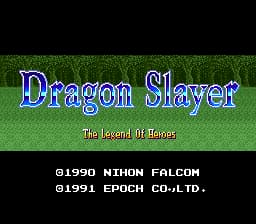 Dragon Slayer - Eiyuu Densetsu (Japan)