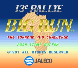 Jaleco Rally Big Run - The Supreme 4WD Challenge (Japan) (En) (Rev 1)
