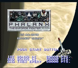 Phalanx - The Enforce Fighter A-144 (USA) (Beta)
