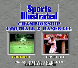 Sports Illustrated Championship Football & Baseball (USA)