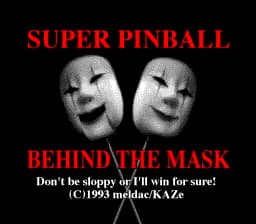 Super Pinball - Behind the Mask (Japan)