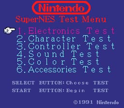 World Class Service Super Nintendo Tester (USA)