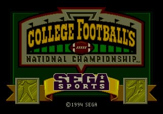College Football's National Championship (USA) (Beta) (1994-05-17)