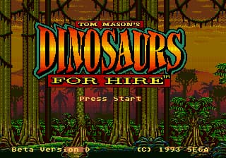 Tom Mason's Dinosaurs for Hire (USA) (Beta) (1993-04-27)