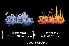 2合1 - 恶魔城 2 Games in 1 - Castlevania - Harmony of Dissonance + Castlevania - Aria of Sorrow(US)(Konami)(128Mb)