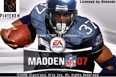 疯狂橄榄球 2007 Madden NFL 07(US)(Electronic Arts)(32Mb)