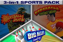 Majesco 运动3合1 3 in 1 Sports Pack - Paintball Splat! + Dodgeball - Dodge This! + Big Alley Bowling(US)(Majesco Sales)(64Mb)