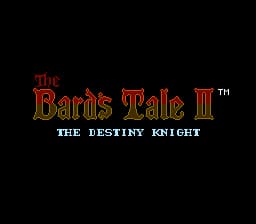 Bard's Tale II, The - The Destiny Knight (Japan)